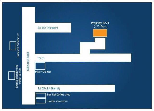 ขายบ้านเดี่ยว 2 ชั้น สุขุมวิท ซอย 61  เนื้อที่ 112 ตรว.