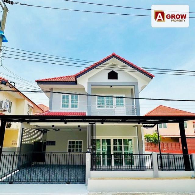 ม. เฟื่องฟ้าวิลล่า9 เฟส6 ซ.2 บ้านหลังมุม พร้อมอยู่ รีโนเวทใหม่ทำสีใหม่ภายในภายนอก เปลี่ยนกระเบื้องสุขภัณฑ์ใหม่