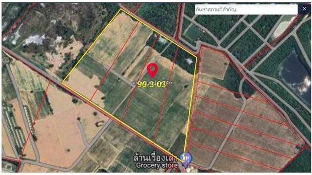 ขายที่ดินบ้านบึง 96-3-03 ไร่ ผังสีเหลือง ต.คลองกิ่ว อ.บ้านบึง จ.ชลบุรี