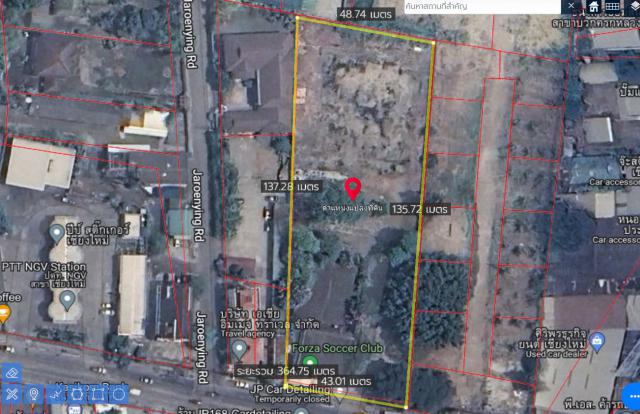 ขายที่ดินใจกลางเมืองเชียงใหม่ ทำเลดี ใกล้สี่แยกหนองประทีป อำเภอเมืองเชียงใหม่ จังหวัดเชียงใหม่