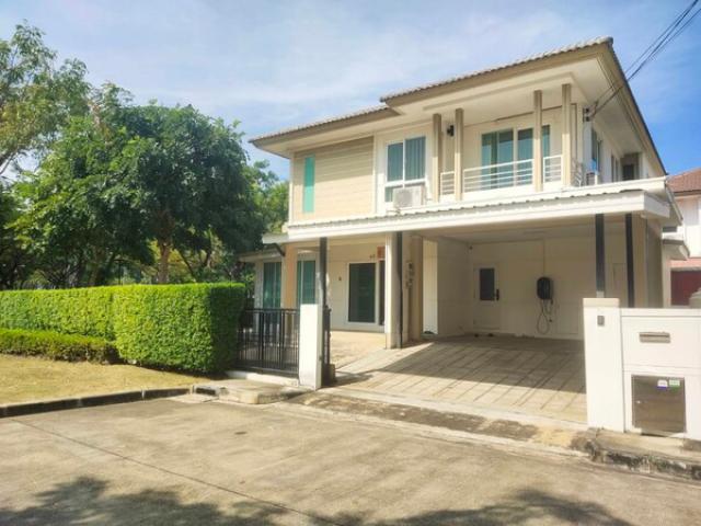ขาย บ้านเดี่ยว ทำเลพิเศษ ติดสวน 2 ด้าน หน้าบ้าน ข้างบ้าน ติดสวน พื้นที่ 90 ตร.ว. สวยพร้อมอยู่ 
