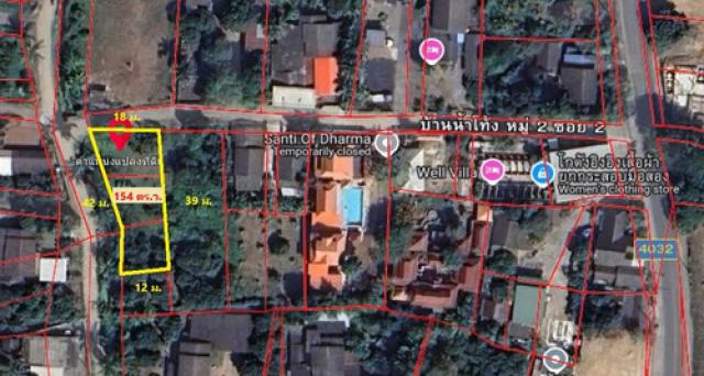 ขายที่ดินเปล่า บ้านน้ำโท้ง ซอย 2 ต.สบแม่ข่า อ.หางดง เชียงใหม่