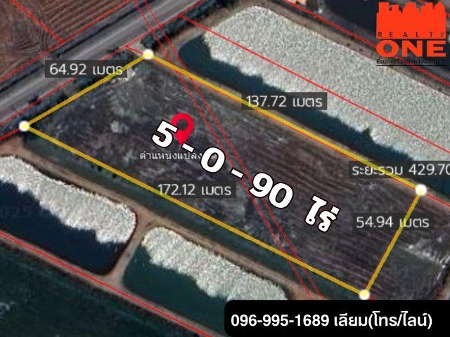 ขาย ที่ดิน 5 - 0 - 90  ไร่  ต.บางพลีน้อย อ.บางบ่อ จ.สมุทรปราการ