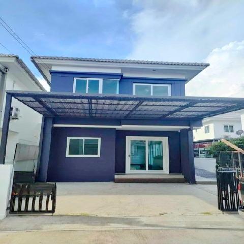 MRT ตลาดบางใหญ่ 5.2กม. ตลาดพระเงิน 3 กม. ขาย-เช่า บ้านเดี่ยว 45ตร.วา.185ตร.ม. 4นอน 