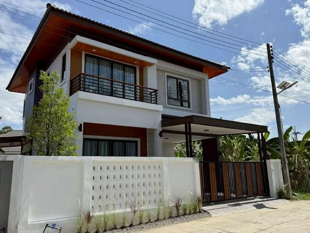 ให้เช่าบ้านสร้างใหม่ สไตล์โมเดิร์น ทำเลดี ใกล้เมือง สันผักหวาน หางดง
