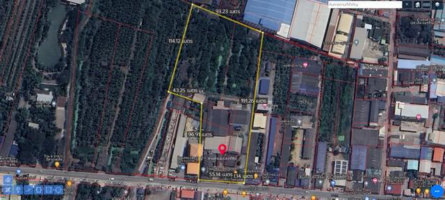 ขายที่ดินติดถนนผังสีม่วงกระทุ่มแบน. ต.คลองมะเดื่อ อ.กระทุ่มแบน จ.สมุทรสาคร  เนื้อที่ 9 ไร่ 3 งาน 95 ตร.ว