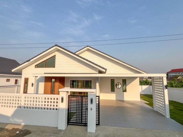 บ้านสร้างใหม่ ชั้นเดียว สไตล์มินิมอล ราคาไม่แพง โซนหางดง 