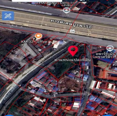 ขายที่ดินติดถนนบางนา ตราด กม. 32 2แปลง ขนาด 1 ไร่ 2งาน 49 ตรว. ตั้งอยู่ฝั่งขาเข้า ถนนบางนา 